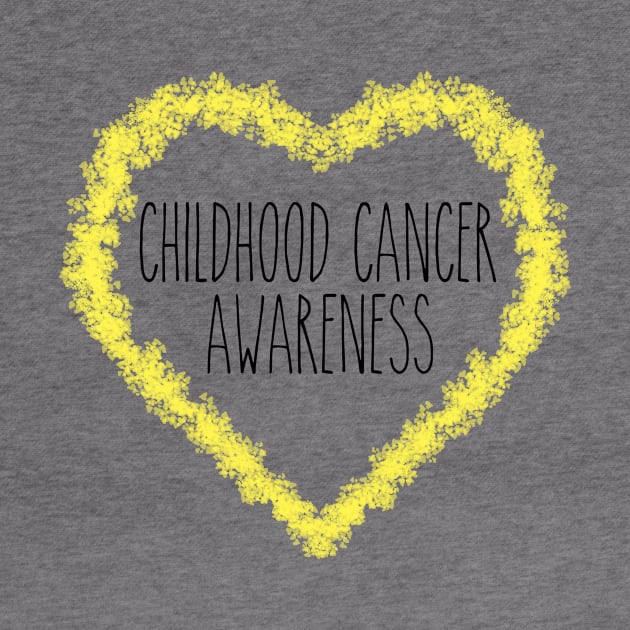 Childhood Cancer Awareness Support In Heart by MerchAndrey